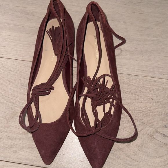 Burgundydy/wine size 9 Loeffler Randall flats worn once - Picture 1 of 5